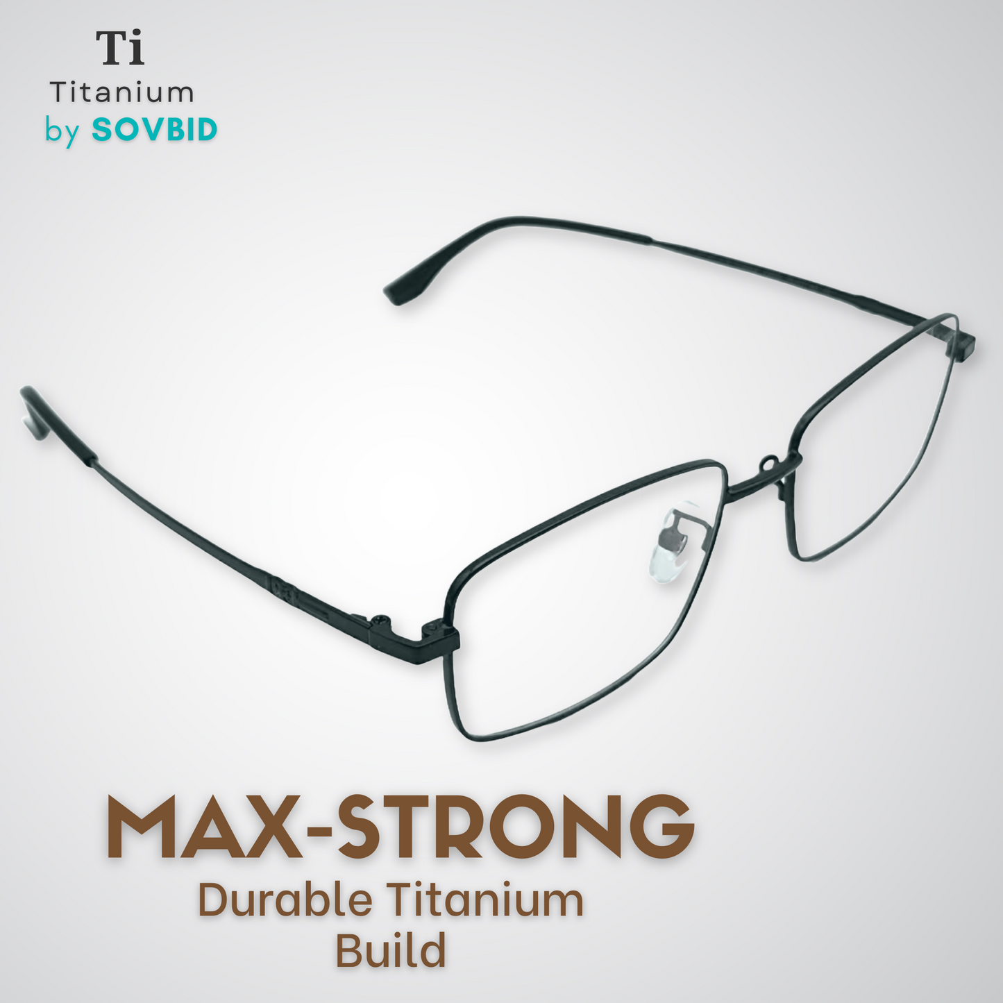 Titanium | Rectangle Full-Rim | Black | Medium | Unisex | 3010 Black