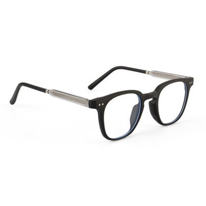 Photochromic Day & Night Computer Gaming Glasses + Sunglasses Unisex Wayfarer Square Eyewear (790 Black)