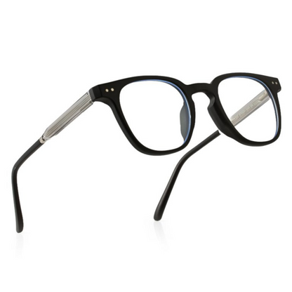 Photochromic Day & Night Computer Gaming Glasses + Sunglasses Unisex Wayfarer Square Eyewear (790 Black)