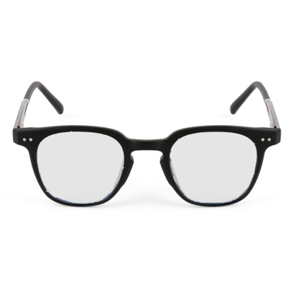 Photochromic Day & Night Computer Gaming Glasses + Sunglasses Unisex Wayfarer Square Eyewear (790 Black)