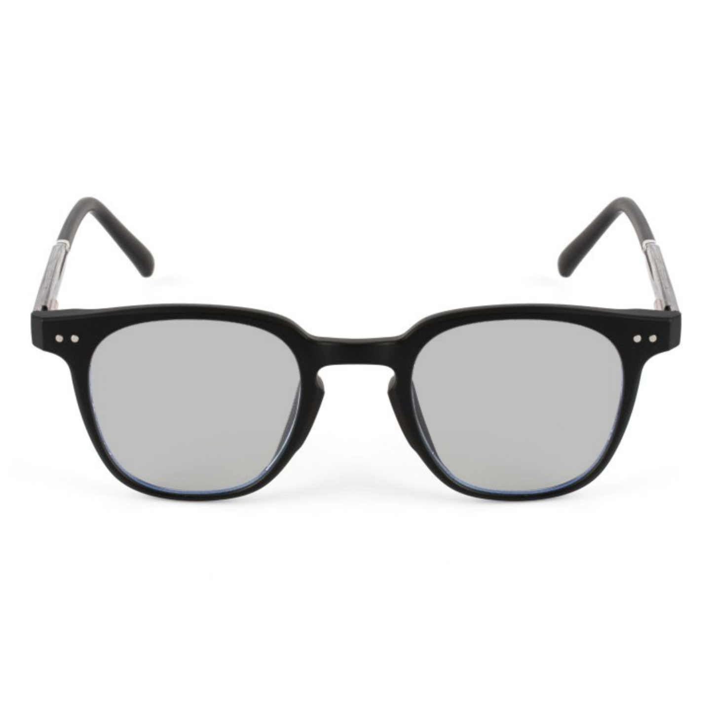 Photochromic Day & Night Computer Gaming Glasses + Sunglasses Unisex Wayfarer Square Eyewear (790 Black)