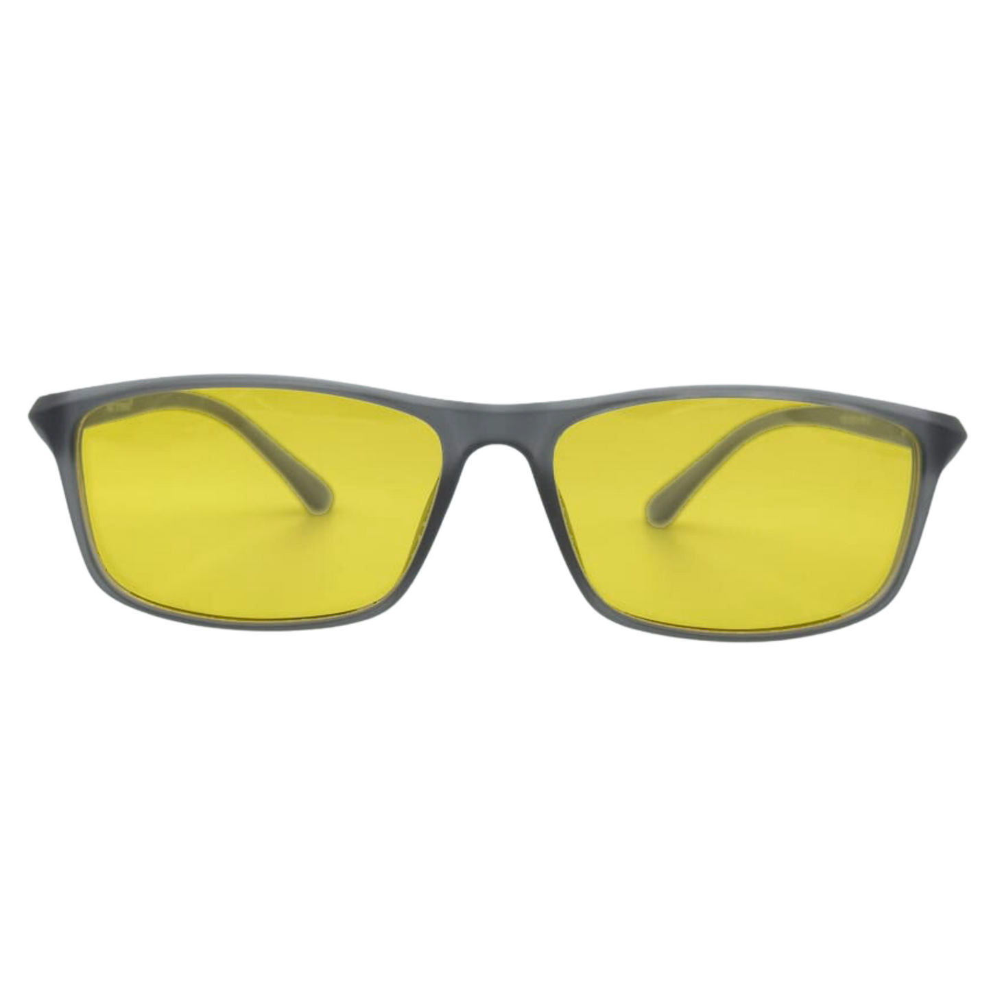 Night Vision | Driving Biking & Gaming | Blue-Cut Computer Glasses | 24 Hour Yellow Eyewear | 9192 Grey