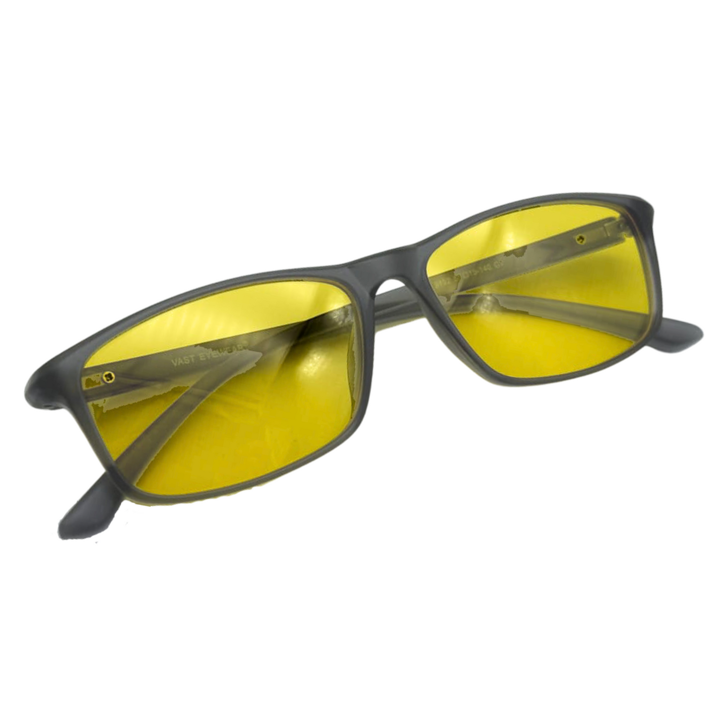 Night Vision | Driving Biking & Gaming | Blue-Cut Computer Glasses | 24 Hour Yellow Eyewear | 9192 Grey