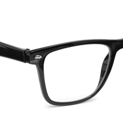 Photochromic Day & Night Computer Gaming Glasses + Sunglasses Unisex Wayfarer Eyewear (7979 Black)